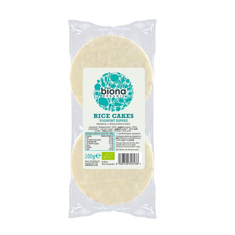 Organic Yoghurt Coated Rice Cakes 100g - Greenlands Health Store