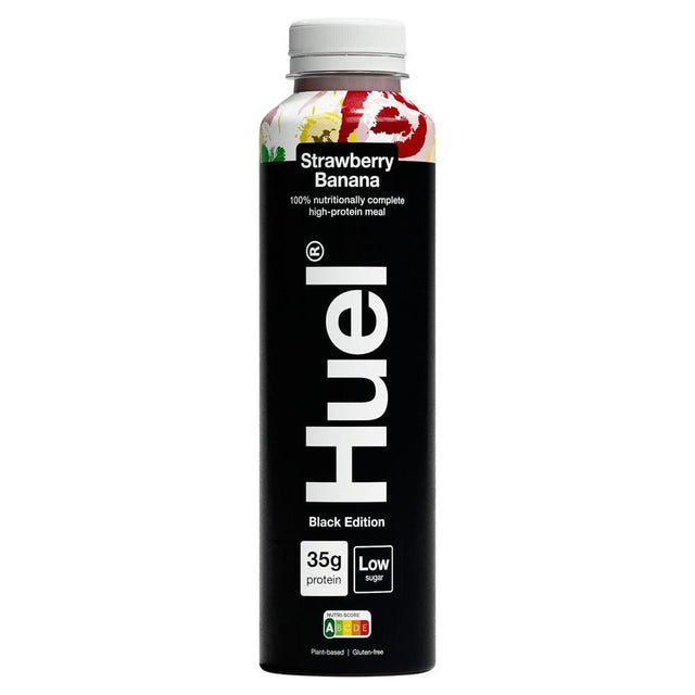 Huel Ready - to - Drink Black Edition Strawberry & Banana 500ml - Greenlands Health Store