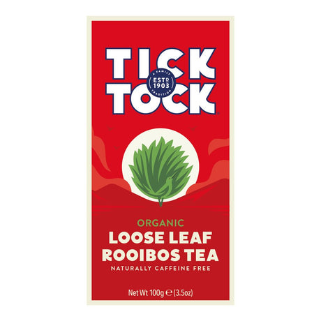 Tick Tock Organic Rooibos Loose Leaf Tea 100g - Greenlands Health Store