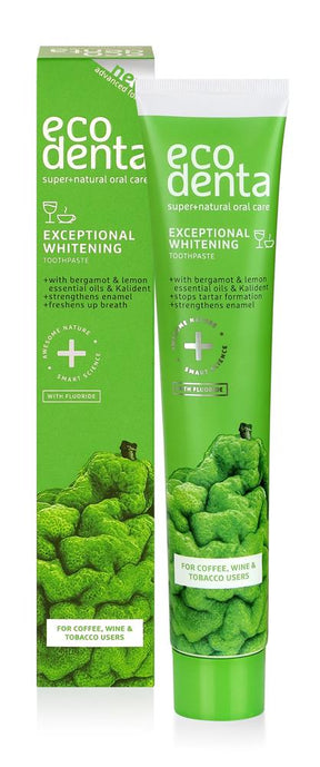 Ecodenta exceptional whitening toothpaste with bergamot 100 ml - Greenlands Health Store