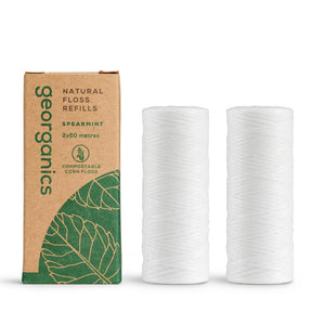 Dental Floss Refill - Spearmint 2x 50m - Greenlands Health Store