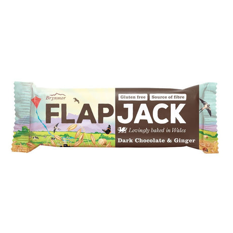 Dark Chocolate & Ginger Flapjack 80g - Greenlands Health Store