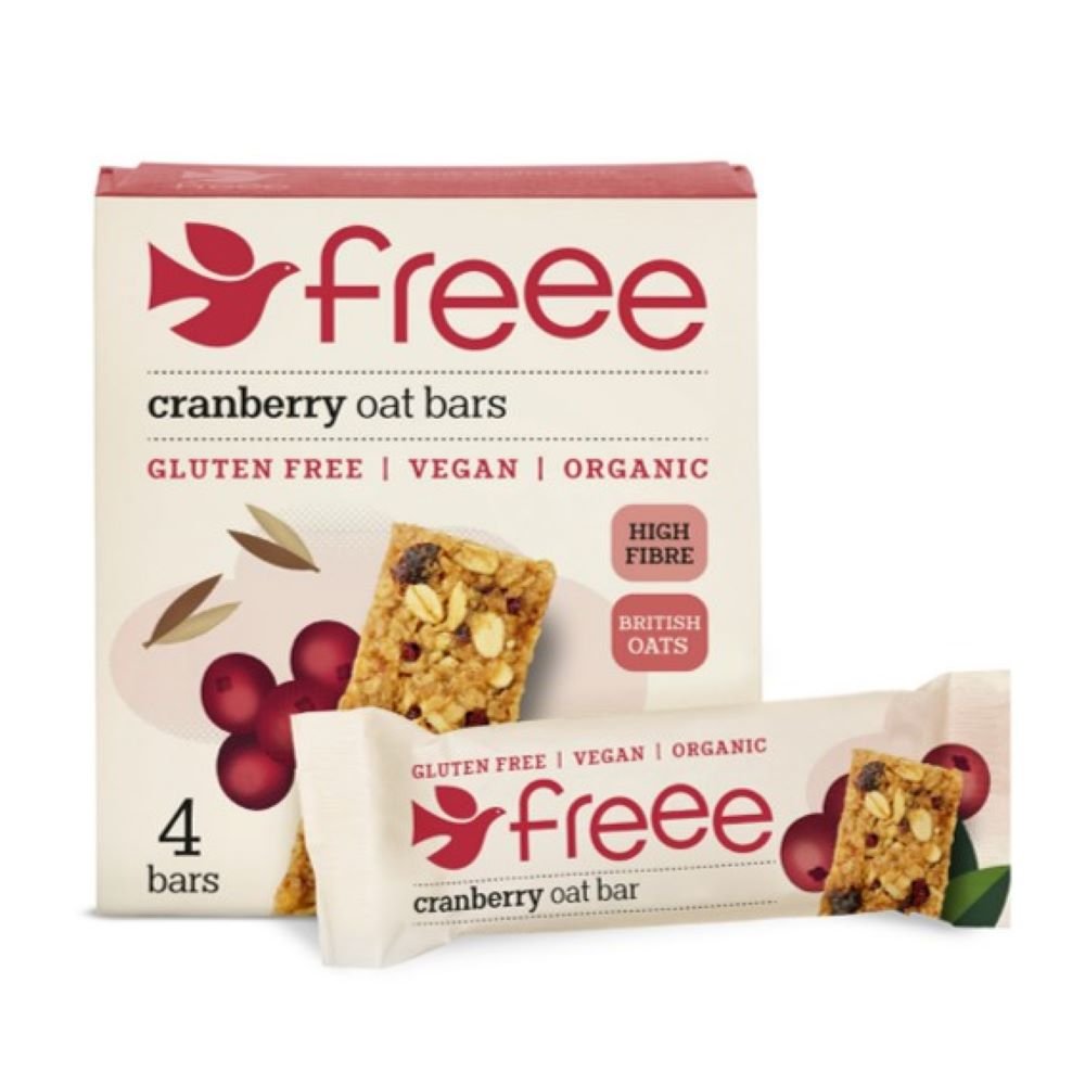 Organic Cranberries And 100% Wholegrain Oats Bars 4x35g - Greenlands Health Store