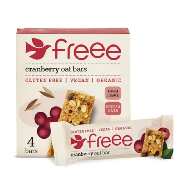 Organic Cranberries And 100% Wholegrain Oats Bars 4x35g - Greenlands Health Store
