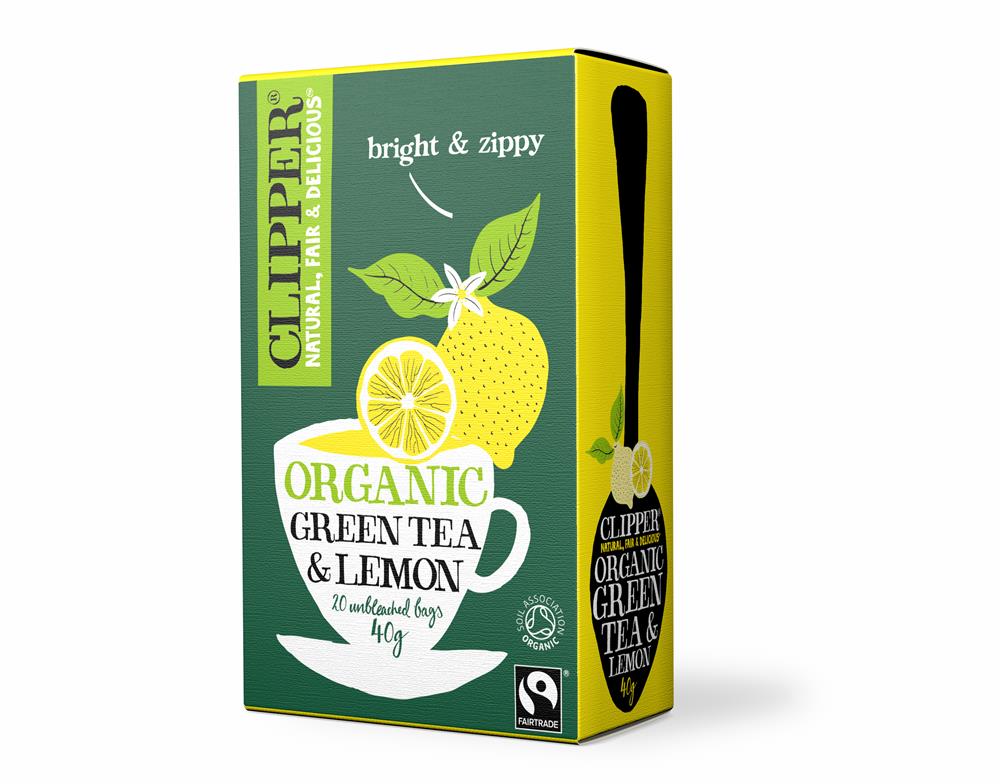 Clipper Organic Green & Lemon 20 Tea bags - Greenlands Health Store