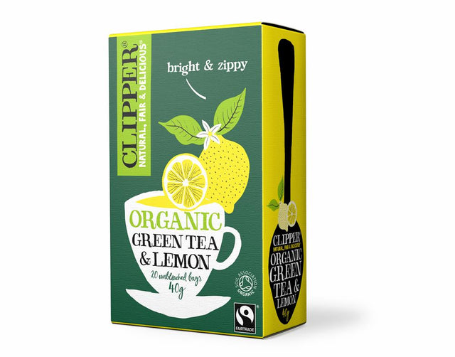 Clipper Organic Green & Lemon 20 Tea bags - Greenlands Health Store
