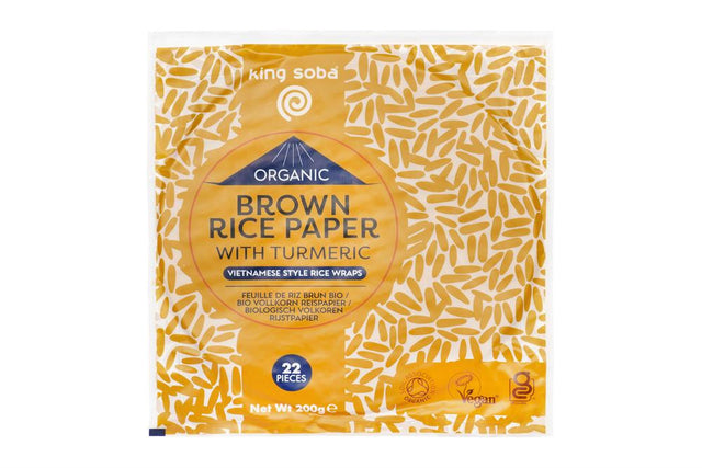 Organic King Soba Brown Rice Paper with Turmeric 200g - Greenlands Health Store