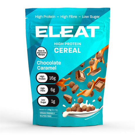 ELEAT Chocolate Caramel High Protein Cereal - 250g Pouch - Greenlands Health Store