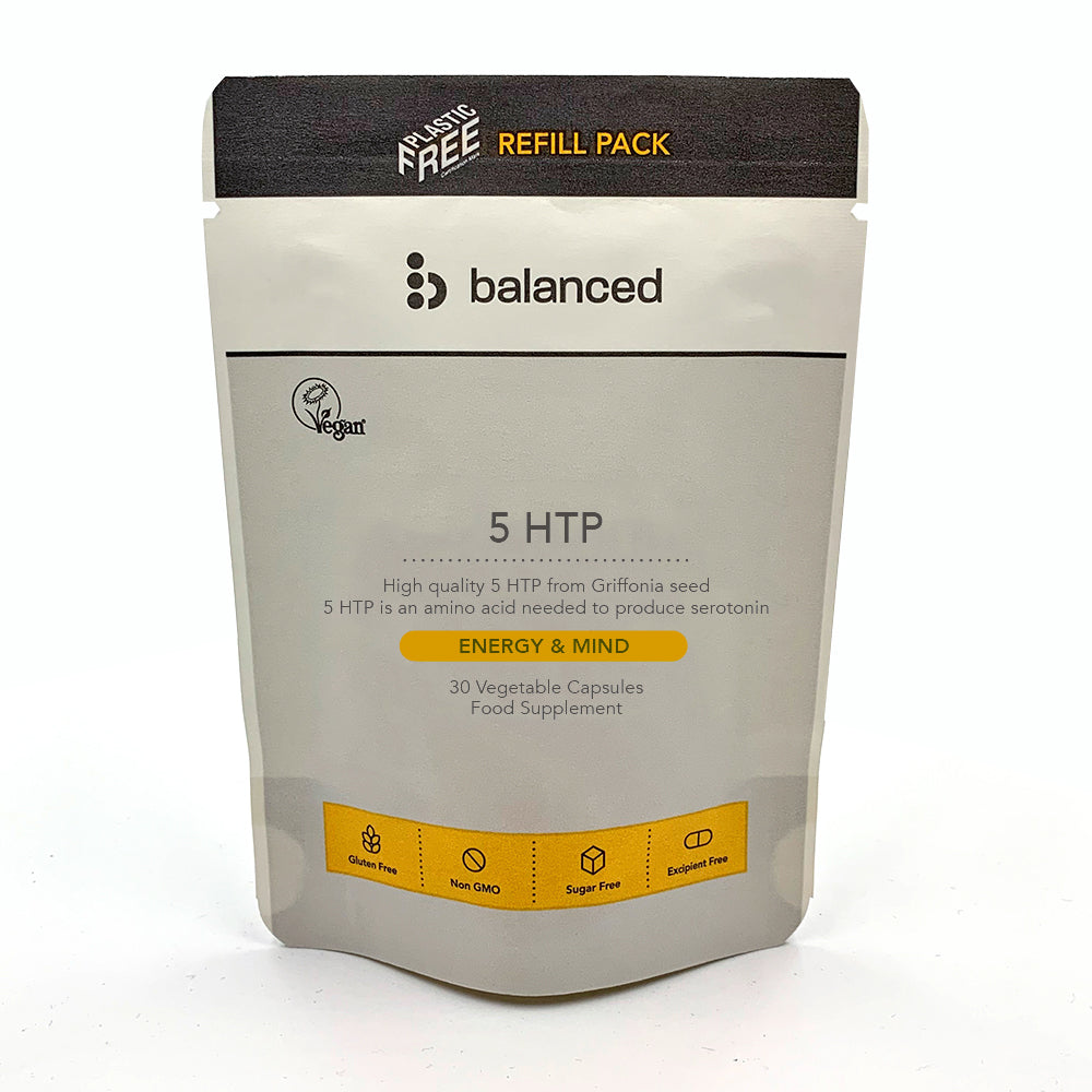 5 HTP 30 Veggie Caps - Refill Pouch - Greenlands Health Store