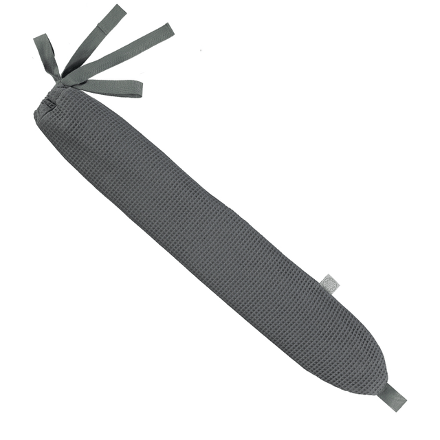 Long Hot Water Bottle Cotton Waffle Grey - Bottle and cover - Greenlands Health Store