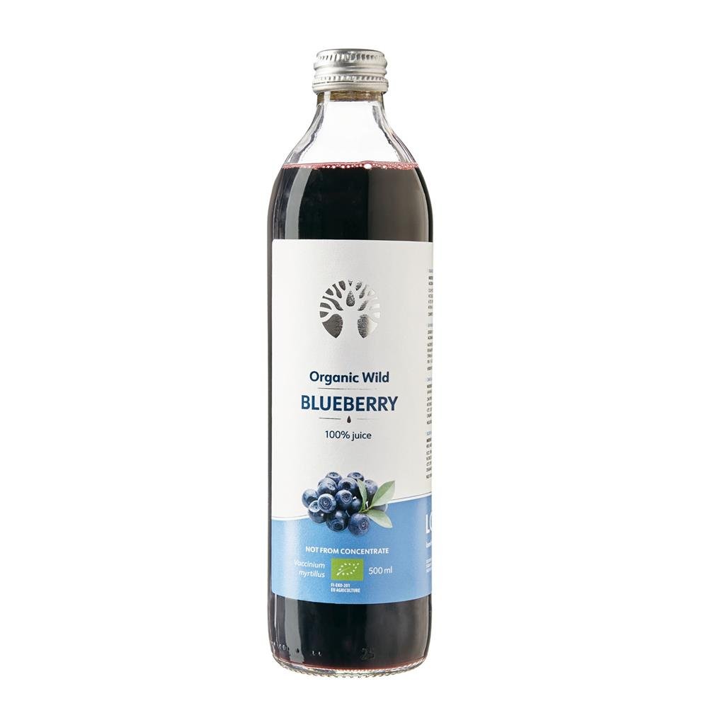 Organic 100% Wild Blueberry Juice 500ml - Greenlands Health Store