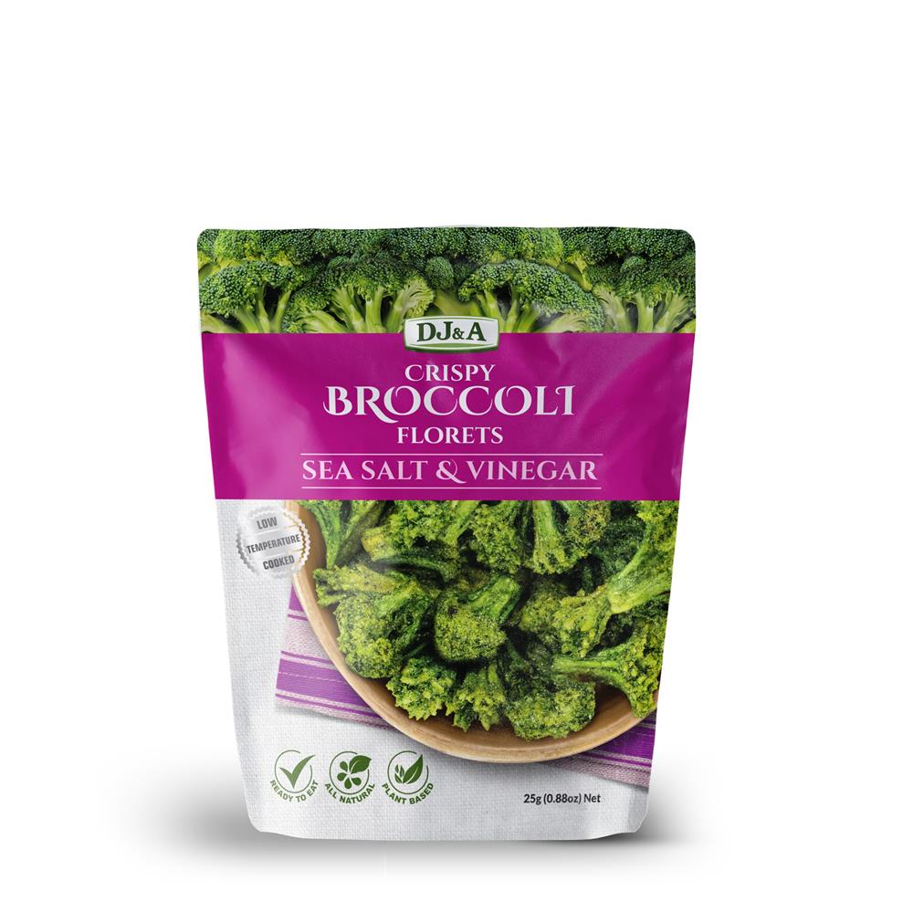 DJ & A Broccoli Florets Salt & Vinegar 25g - Greenlands Health Store