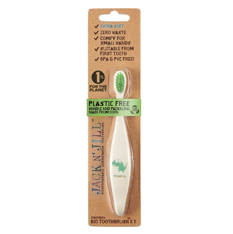 Bio Toothbrush (TM) Compostable & Biodegradable Handle Dino - Greenlands Health Store