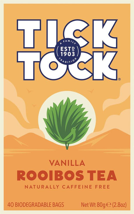 Tick Tock Rooibos Vanilla 40 tea bag - Greenlands Health Store