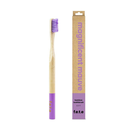 Bamboo toothbrushes Magnificent Mauve Purple Soft - Greenlands Health Store