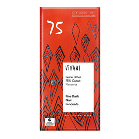 Dark 75% Chocolate Vegan Organic 80g - Greenlands Health Store