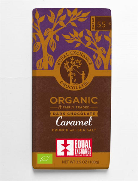 Organic Caramel Crunch & Sea Salt Choc 55% - Greenlands Health Store