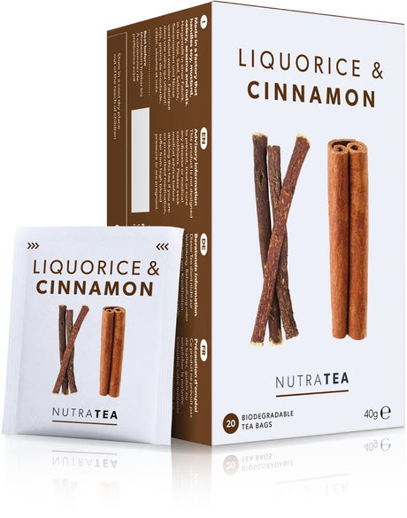 Nutra Liquorice & Cinnamon - 20 Hebral Tea Bags - Greenlands Health Store