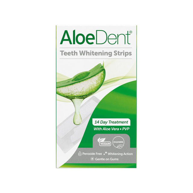 Aloe Dent Teeth Whitening Strips 14 Day Treatment - Greenlands Health Store