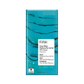 Dark Salted Chocolate 75% Vegan Organic 80g - Greenlands Health Store