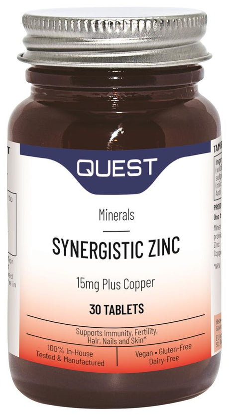 SYNERGISTIC ZINC 15mg 30 tabs - Greenlands Health Store