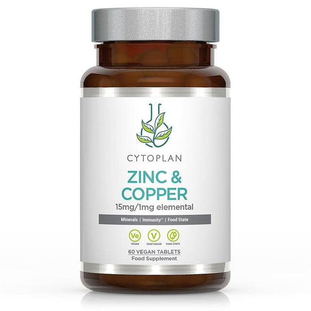 Zinc Copper 15 mg 1 mg 60 tablets - Greenlands Health Store
