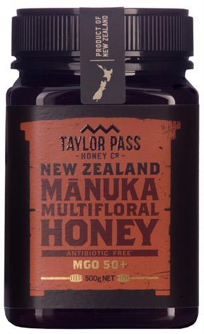 Taylor Pass Multifloral Manuka Honey MGO50+ 500g - Greenlands Health Store