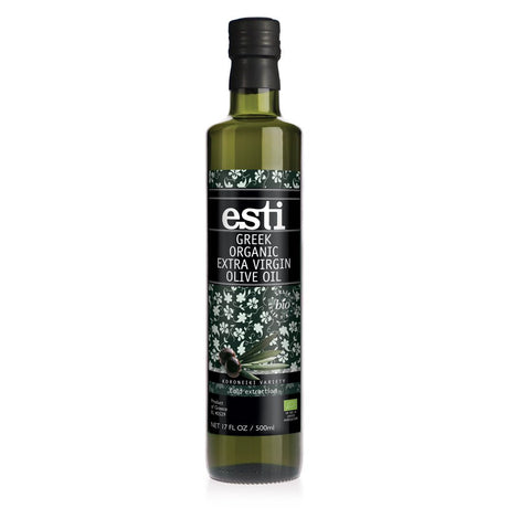 Greek Organic Extra Virgin Olive Oil 500ml Glass Bottle - Greenlands Health Store