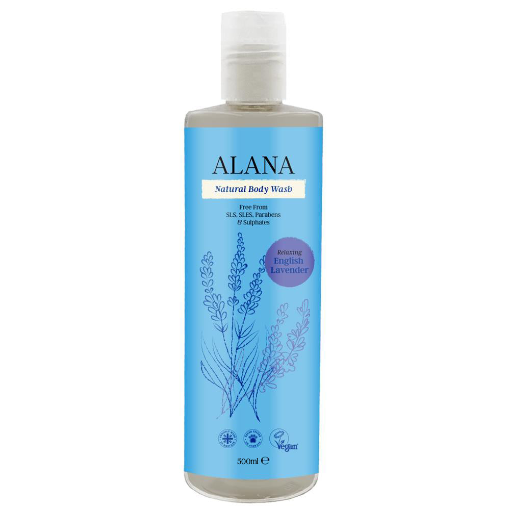 English Lavender Natural Body Wash 500ml - Greenlands Health Store
