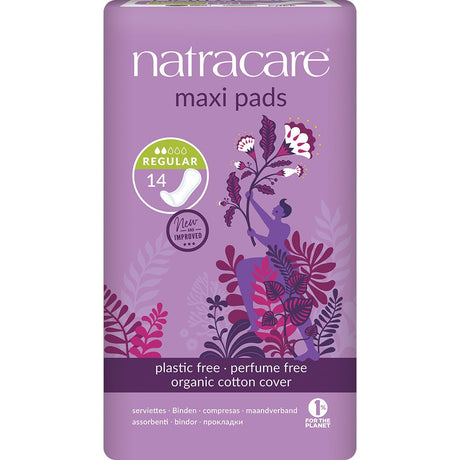 Natural Maxi Pads Regular x 14 - Greenlands Health Store