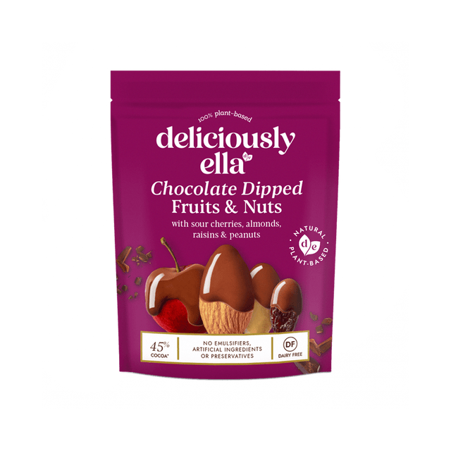 Deliciously Ella Chocolate Dipped Fruit & Nut 90g - Greenlands Health Store