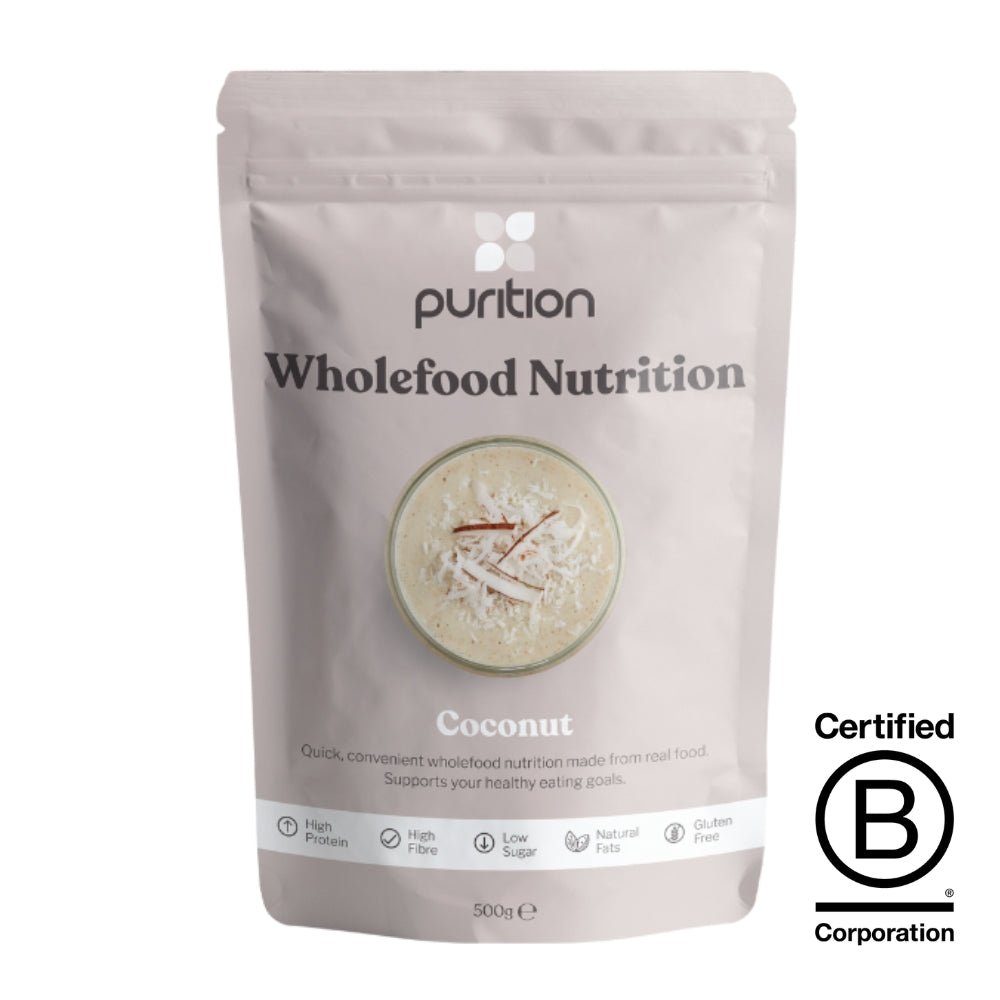 Purition Wholefood Nutrition Coconut - 500g (12 servings) - Greenlands Health Store