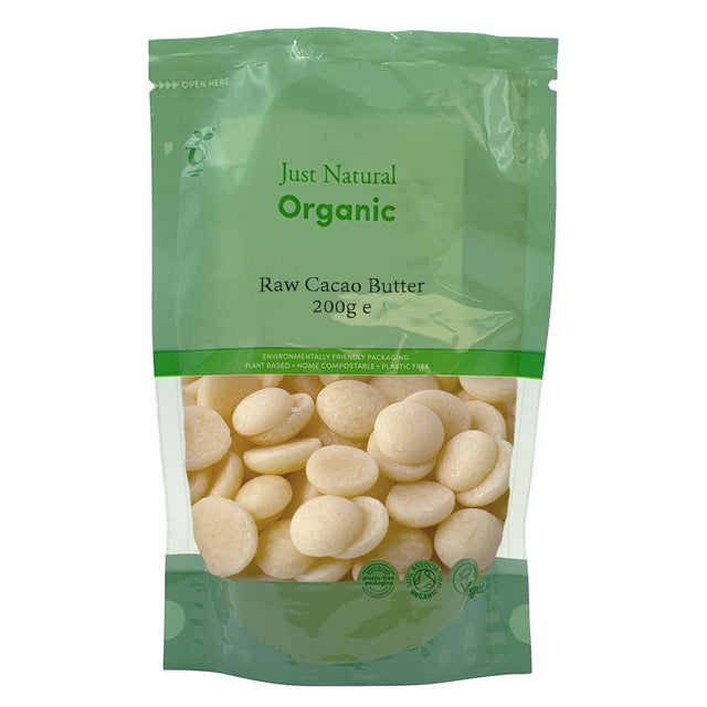 Organic Cacao Butter Raw 200g - Greenlands Health Store