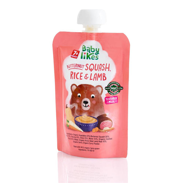 Butternut Squash Rice Lamb - Halal Baby Food 7 months+ 130g - Greenlands Health Store