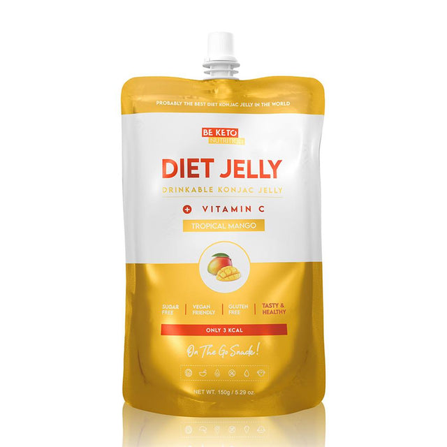 BeKeto - Diet Jelly Konjac Tropical Mango 150g - Greenlands Health Store