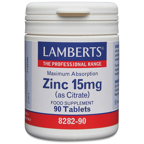 Zinc 15mg (as Citrate) 90 tablet - Greenlands Health Store