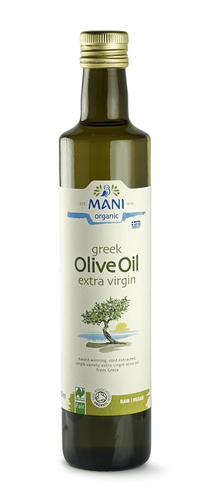 MANI Organic Extra Virgin Olive Oil 500ml - Greenlands Health Store