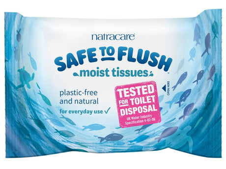 Safe to Flush Moist Tissues 30 Wipes - Greenlands Health Store