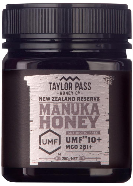 Taylor Pass Manuka Honey UMF10+/MGO261 250g - Greenlands Health Store
