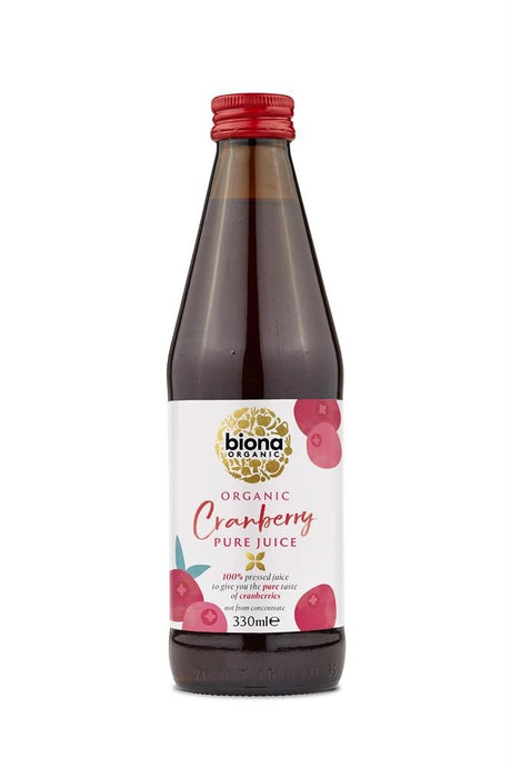 Organic Cranberry Juice Pure 330ml - Greenlands Health Store