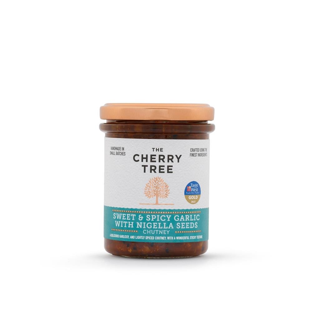 The Cherry Tree Sweet & Spicy Garlic with Nigella Seeds 210g - Greenlands Health Store