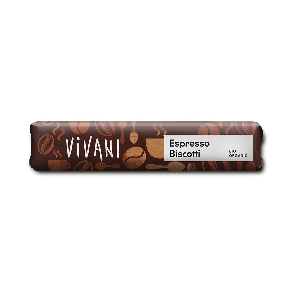 Mini Espresso Biscotti Chocolate Organic 40g - Greenlands Health Store