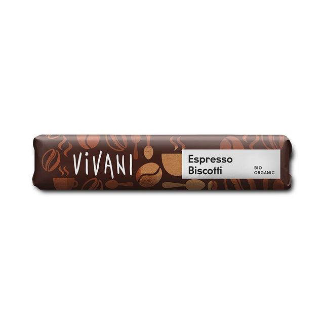 Mini Espresso Biscotti Chocolate Organic 40g - Greenlands Health Store