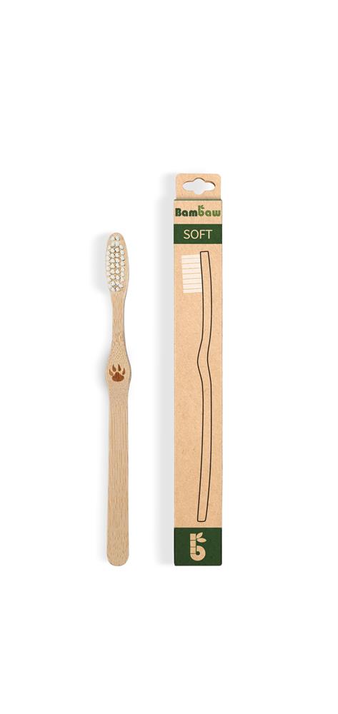 Bambaw | Bamboo toothbrush (1-pack) | Soft - Greenlands Health Store