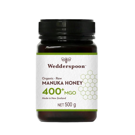 Wedderspoon MGO 400 Raw & Organic Manuka Honey 500g - Greenlands Health Store