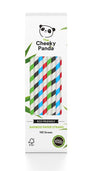 100% Biodegradable Bamboo Paper Straws 100 Straws Multicoloured - Greenlands Health Store