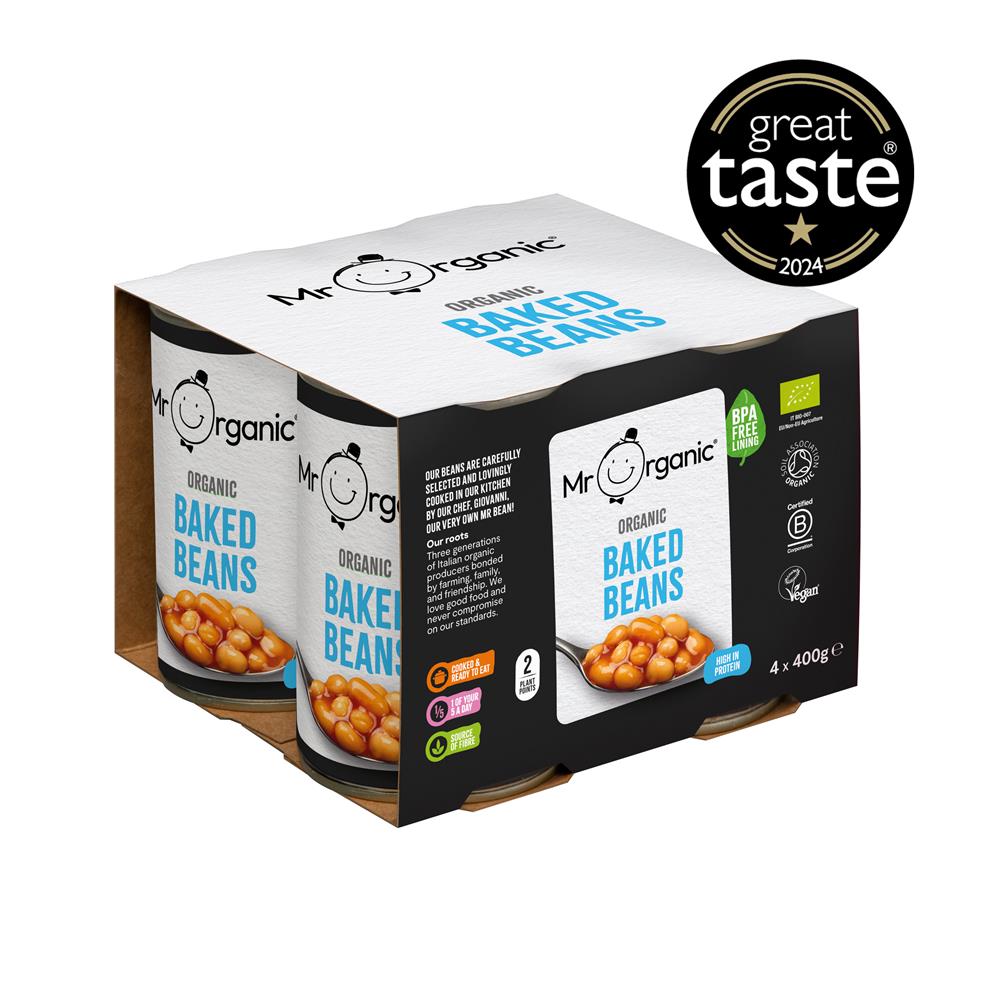 Organic Baked Beans 4 x 400g Pack - Greenlands Health Store