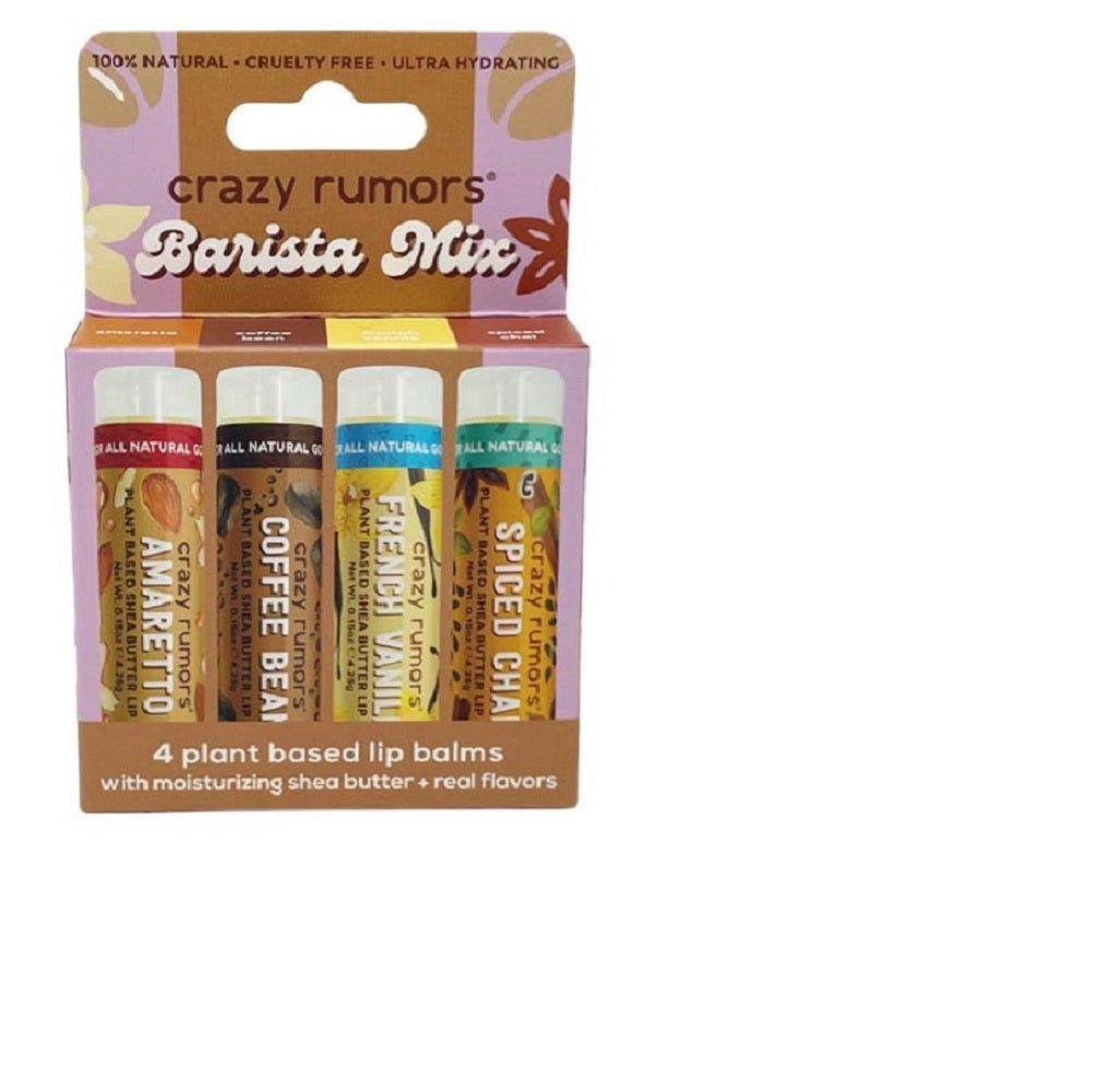 Crazy Rumors Barista Mix Lip Balms (4 pack) - Greenlands Health Store