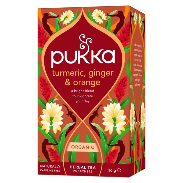 Pukka Organic Turmeric Ginger & Orange Active Tea 20 bag - Greenlands Health Store