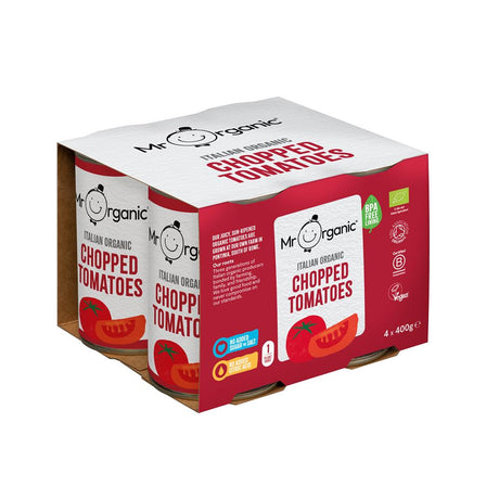 Chopped Tomatoes (BPA - free) 4 x 400g Pack - Greenlands Health Store